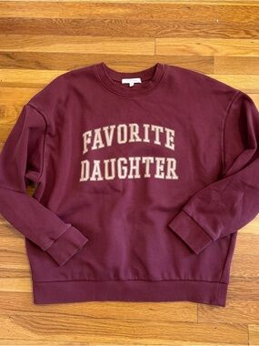 Favorite Daughter Oversized Rosewood Pullover Sweatshirt M